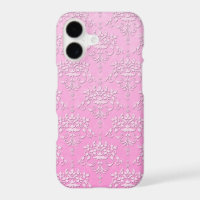 Girly Pink Floral Damask iPhone 7 case