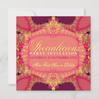 Girly Pink Frills Specialicious Party Invitation