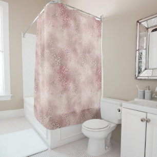 Girly Pink Glam Gold Leopard Print