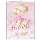 Girly Pink Glitter Balloons 21st birthday BIG