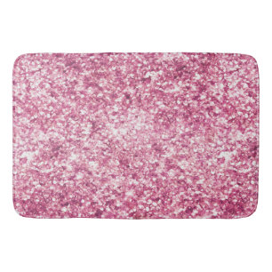Girly Pink Glitter Confetti Bath Mat