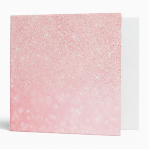 Girly pink glitter luxury design binder