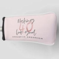 Girly pink glitter modern stylish 40th birthday