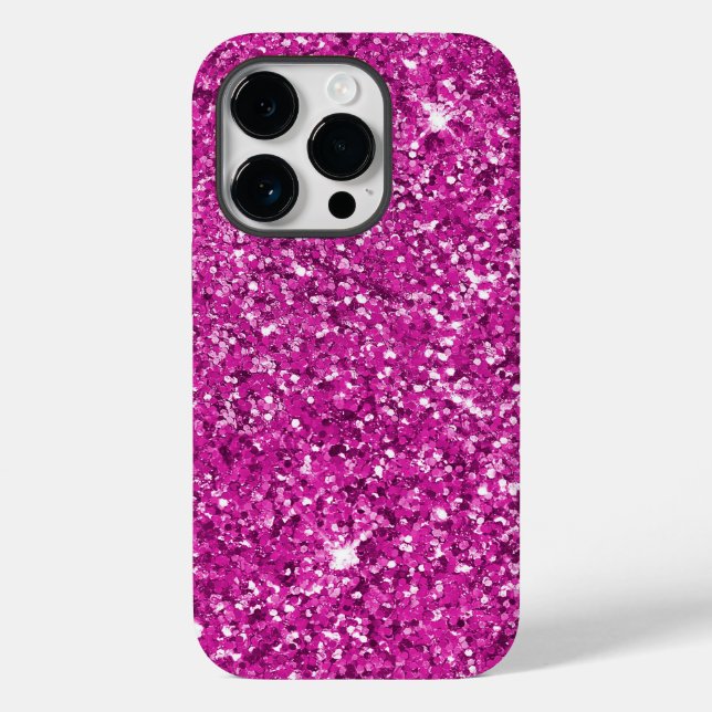 Girly Pink Glitter Ombre Sparkle       Case-Mate iPhone Case (Back)