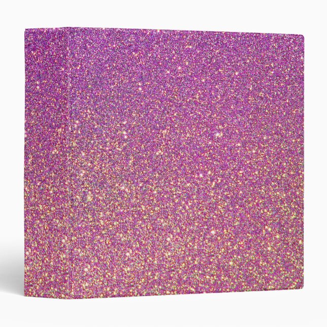 Girly Pink Glitter Pattern Binder (Front/Spine)