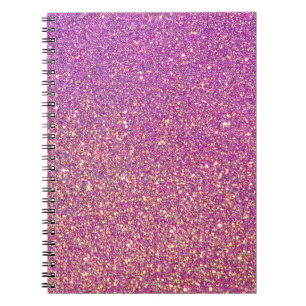 Girly Pink Glitter Pattern Notebook