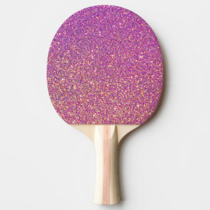 Girly Pink Glitter Pattern Ping Pong Paddle