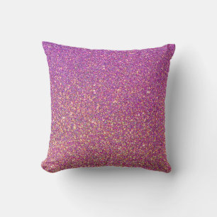 Girly Pink Glitter Pattern Throw Pillow