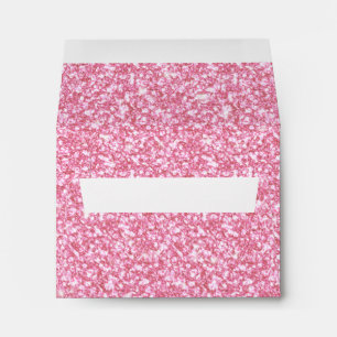 Girly Pink Glitter Printed Envelopes