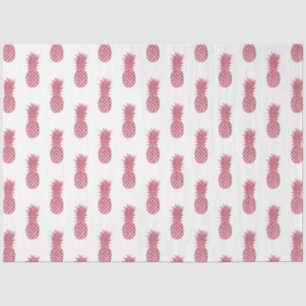 Girly Pink Glitter Tropical Pineapples Tissue Paper