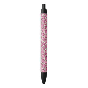 Girly Pink Glitzy Glam Glitter Leopard Print   Black Ink Pen