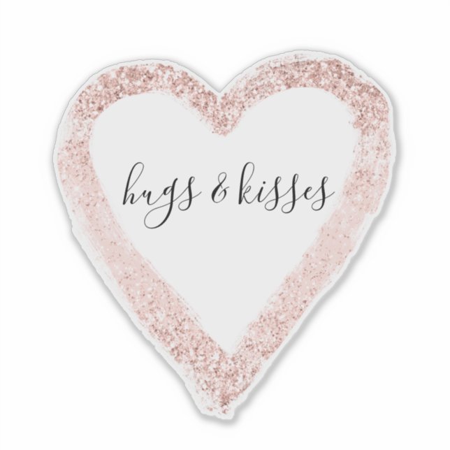 Girly Pink Glitzy Glitter Heart (Front)