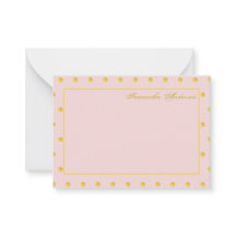 Girly Pink Gold Polka Dot Personalized