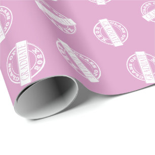 Girly Pink Grad Graduate Class Year    Wrapping Paper