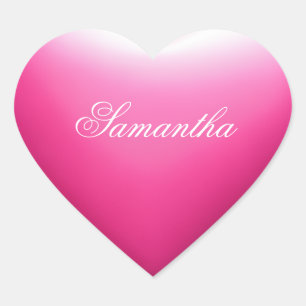 Girly Pink Heart Sticker