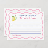 Girly Pink Lemons Advice Well Wishes For Mom Cards