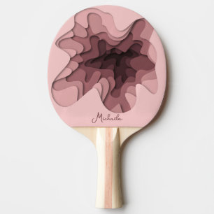 Girly Pink Modern Personalized Ping Pong Paddle