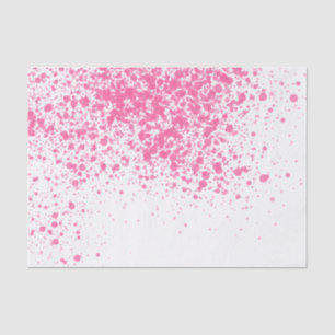 Girly pink modern splatters paint pattern tissue paper