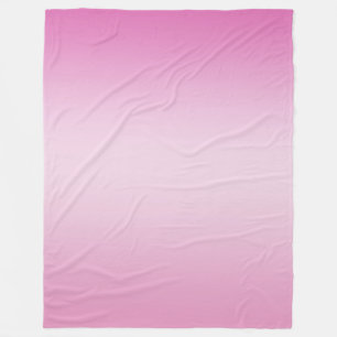 Girly Pink Ombre Fleece Blanket