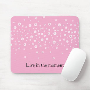 Girly Pink Pearls Mouse Pad