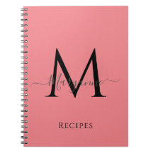 Girly Pink Personalized Monogram Black