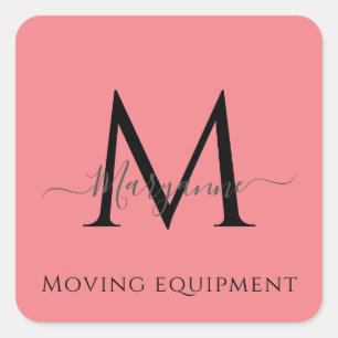 Girly Pink Personalized Monogram Envelope Seal