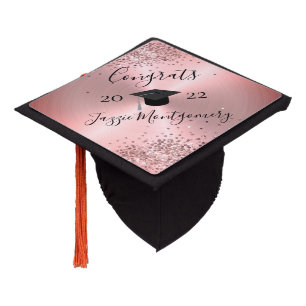 Girly Pink Polished Sheen Glittery Tassel Topper