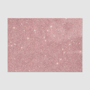 Girly Pink Rose Gold Chic Faux Glitter Pattern Tissue Paper
