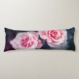 Girly Pink Roses Floral Photo Body Pillow