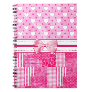 Girly Pink Scrapbook Style Notebook
