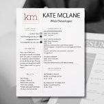 Girly Pink Social Icons Resume Template<br><div class="desc">Presenting our Girly Pink Social Icons Resume Template – where professionalism meets feminine flair! This stylish template integrates charming pink hues with retro sleek social media contact icons, creating a visually appealing resume that stands out. Ideal for modern professionals looking to showcase their skills and social media presence, this design...</div>