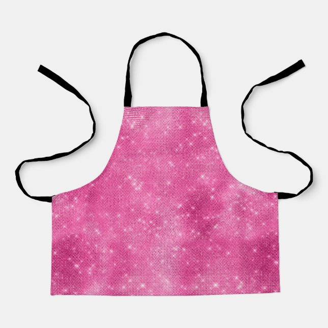 Girly Pink Sparkle Apron (Front)