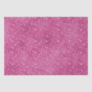 Girly Pink Sparkle Glitter Flowers Tissue Paper
