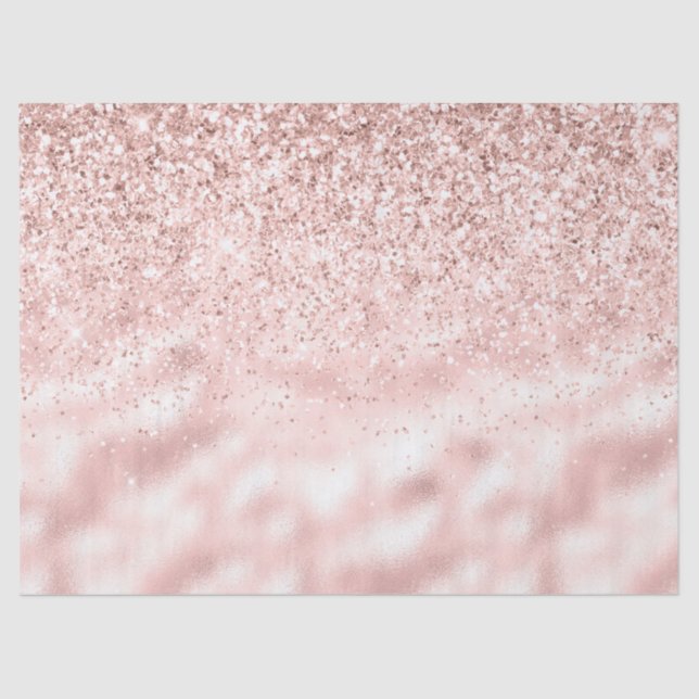 Girly Pink Sparkle Glitter Tissue Paper (Front)