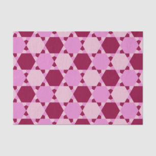 Girly Pink Triangle Optical Illusion Pattern Tissue Paper