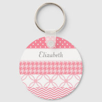 Girly Pink Washi Tape Geometric Pattern With Name