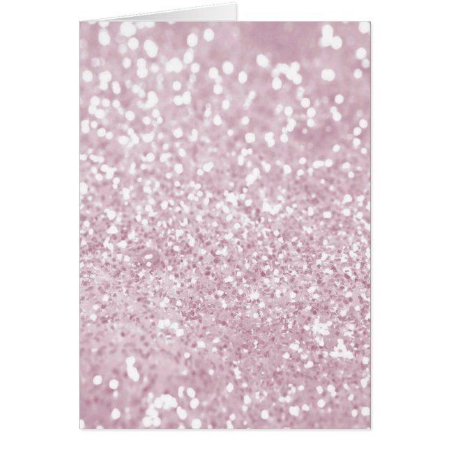 Girly Pink White Abstract Glitter Photo Print (Front)