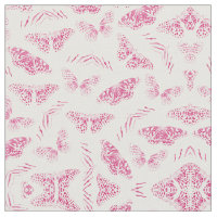 Girly Pink White Butterflies Watercolor Pattern