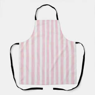Girly Pink White Stripes   Apron