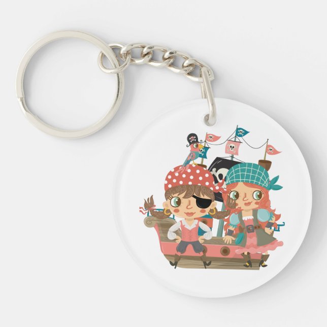 Girly Pirates Keychain (Front)