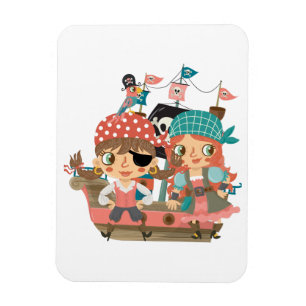 Girly Pirates Magnet