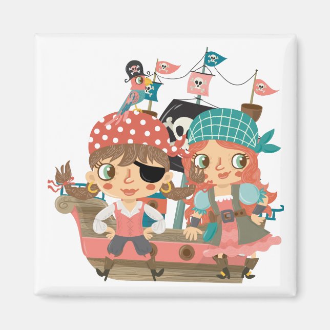 Girly Pirates Magnet (Front)