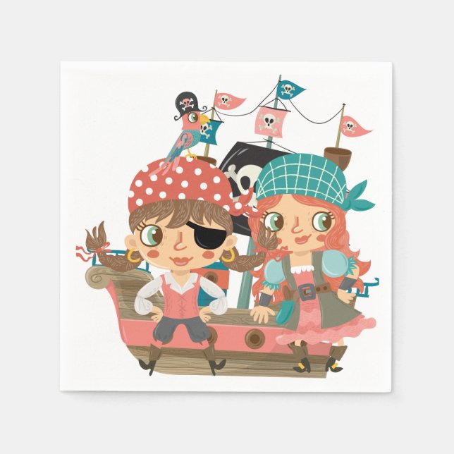 Girly Pirates Napkin (Front)