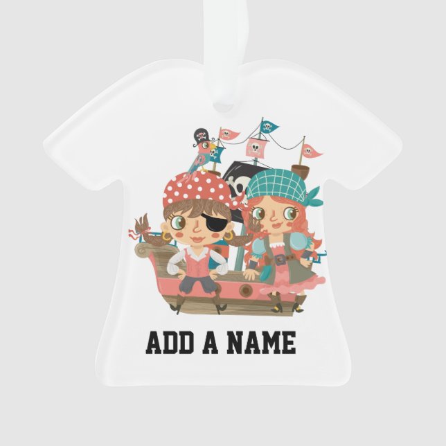 Girly Pirates Ornament (Front)