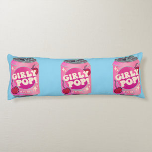 Girly Pop Cherry Soda Can Retro Y2K Pink Body Pillow