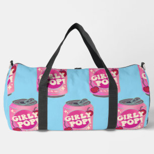 Girly Pop Cherry Soda Can Retro Y2K Pink Duffle Bag