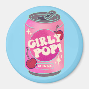  Girly Pop Cherry Soda Can   Retro Y2K Pink Magnet