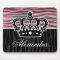 Girly princess pink and black zebra print