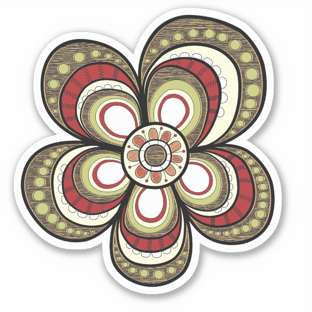 Girly Psychedelic Vintage Flower Art (Front)