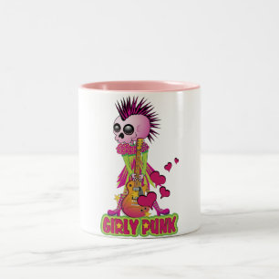 Girly Punk Rocker Two-Tone Coffee Mug